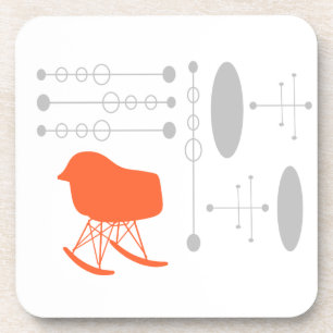 Porta-copo Silhouette de padrão da Cinza do século médio