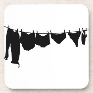 Porta-copo Silhueta de linha de roupa