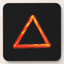 Porta-copo Símbolo Alquimio do Elemento de Fogo Barrado