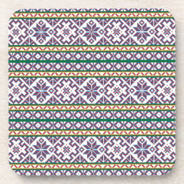 Porta-copo Símbolo antigo multicolorido tribal design de arte