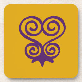 Porta-copo Símbolo de Adinkra (Sankofa) Portas copos