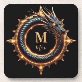 Porta-copo 🐉 Símbolo de Dragão de Fantasia com Nome Personal