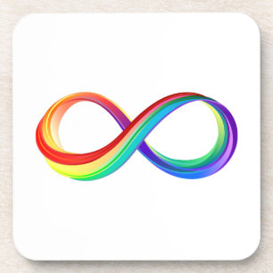 Porta-copo Símbolo de Infinidade Arco-Íris em Camadas