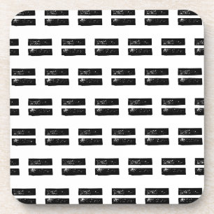 Porta-copo Símbolo matemático preto e branco "Igual" Lino Cut