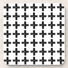 Porta-copo Símbolo matemático preto e branco "Plus" - Lino Cu