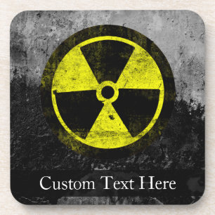 Porta-copo Símbolo Radioativo Grunge