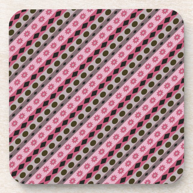 Porta-copo SÍMBOLOS - impressão cor-de-rosa (Frente)