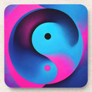 Porta-copo Simetria Espiritual Yin Yang Abstrato Art Colorida