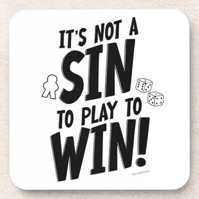 Porta-copo Sin no Win Boardgame Time Meple Slogan (Frente)