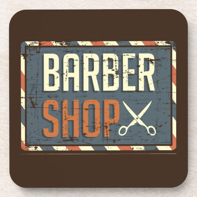 Porta-copo SINAL de COMPRO Rustic Barber (Frente)