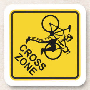 Porta-copo Sinal de estrada da zona de Cyclocross