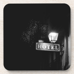 Porta-copo Sinal de hotel Vintage, luz de rua e muitas luzes