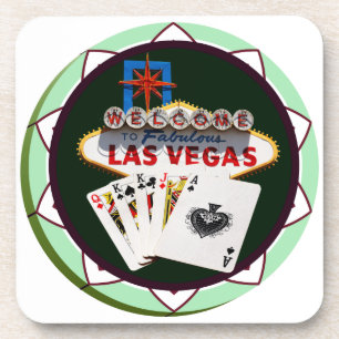 Porta-copo Sinal De Las Vegas E Duas Chamadas Poker Chip