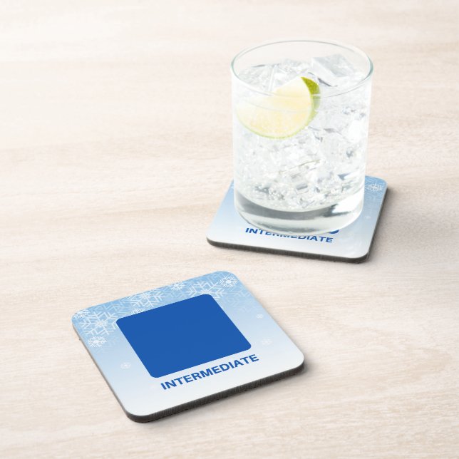 Porta-copo Sinal de Trilha de Esqui Azul Intermediário (Lado Direito)