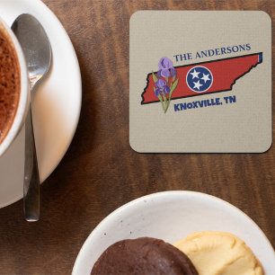 Porta-copo Sinalizador do Tennessee e texto personalizado da 