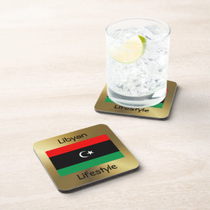 Porta-copo Sinalizador Líbia+Porta copos de Texto