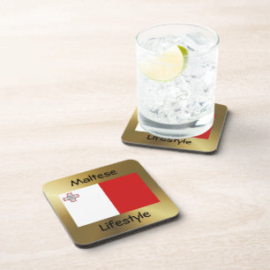 Porta-copo Sinalizador Malta+Porta copos de Texto