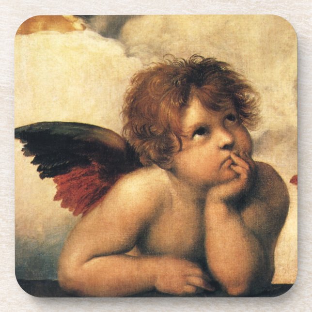Porta-copo Sistine Madonna Angels por Raphael Sanzio (Frente)