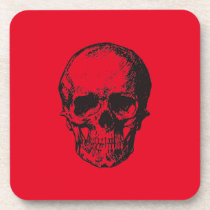 Porta-copo Skull Red Pop Art