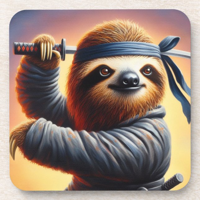 Porta-copo Sloth Ninja (Frente)