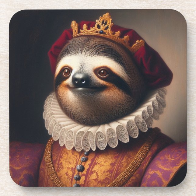 Porta-copo Sloth Renaissance King (Frente)