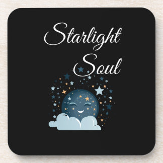 Porta-copo smiling moon with stars joyful dreamy night women 