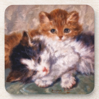 Porta-copo Snuggle de dois gatinhos por Henriëtte Ronner-Knip