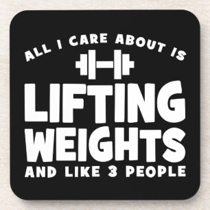 Porta-copo Só Me Preocupo Com Levantar Pesos. Engraçado