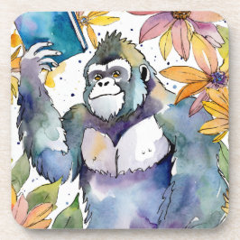 Porta-copo Sober Gorilla Lendo Grande Recuperação De Livro