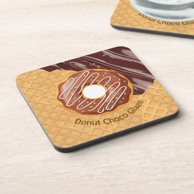 Porta-copo Sobremesa,Donut Choco Glaze, Chocolate Derretido  (Left Side)