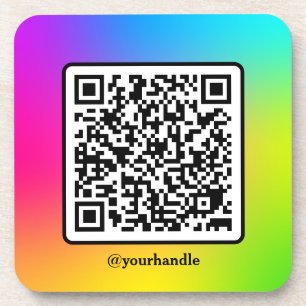 Porta-copo Social Media Square QR Code Custom Gradient
