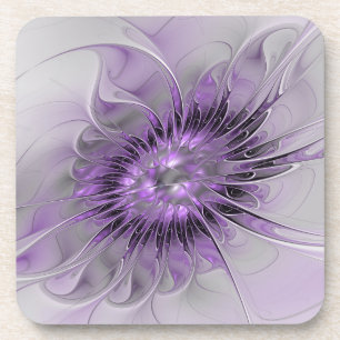 Porta-copo Sonho de Flor de Lavanda Arte Fractal Abstrato Mod