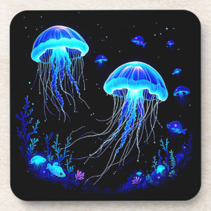 Porta-copo Sonho de medusa bioluminescente