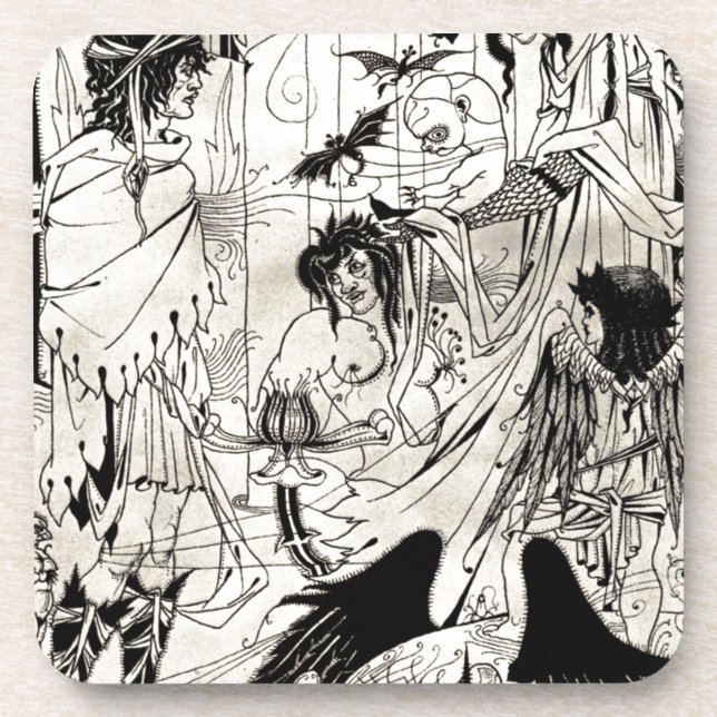 Porta-copo Sonhos por Aubrey Beardsley (Frente)