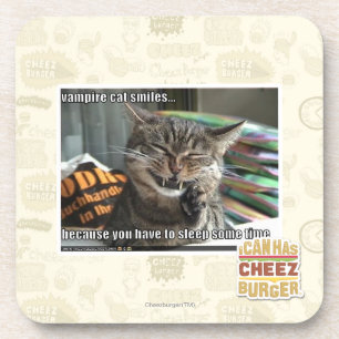 Porta-copo sorrisos do gato do vampiro