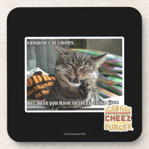 Porta-copo sorrisos do gato do vampiro