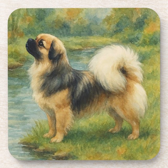 Porta-copo Spaniel Tibetano (Frente)
