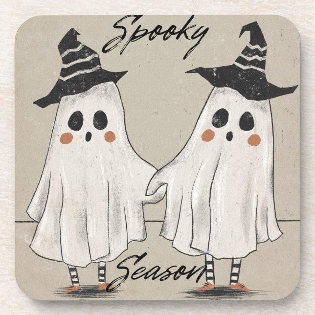 Porta-copo Spooky Season Squad Hard plastic coaster (Frente)