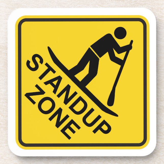 Porta-copo Standup Paddleboard Zone Road Sign (Frente)