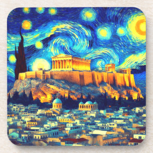Porta-copo Starry Night Acropolis Athens Grécia