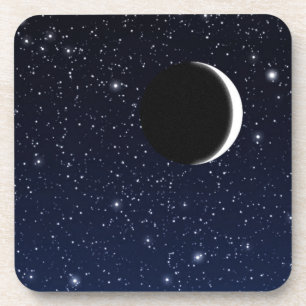 Porta-copo Starry Sky e Crescent Moon, Azul Profundo a Preto