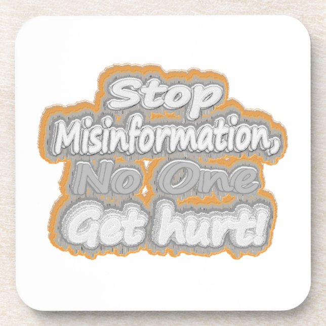 Porta-copo "Stop Misinformation", Design de beleza. Comprar A (Frente)