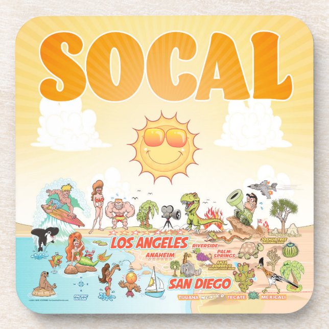 Porta-copo Sul da Califórnia (Frente)