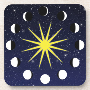 Porta-copo Sun, fases da lua & estrelas