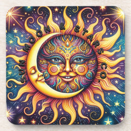 Porta-copo Sun, Lua e Estrelas Co-Porta copos