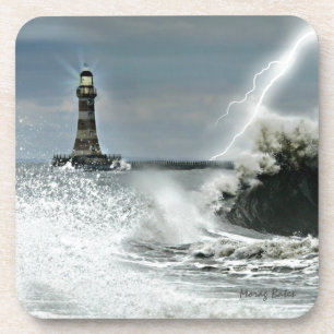 Porta-copo Sunderland - cais & farol de Roker