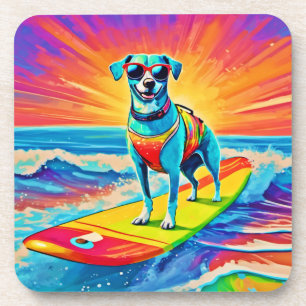 Porta-copo Sunny Surfing Pup: Praia Bliss