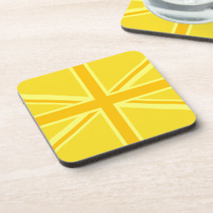 Porta-copo Sunny Yellow Union Jack British Flag Decor