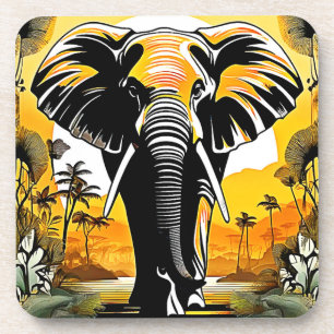 Porta-copo Sunset de Elefante Majestoso