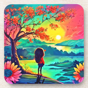 Porta-copo Sunset Dreamer perto do rio